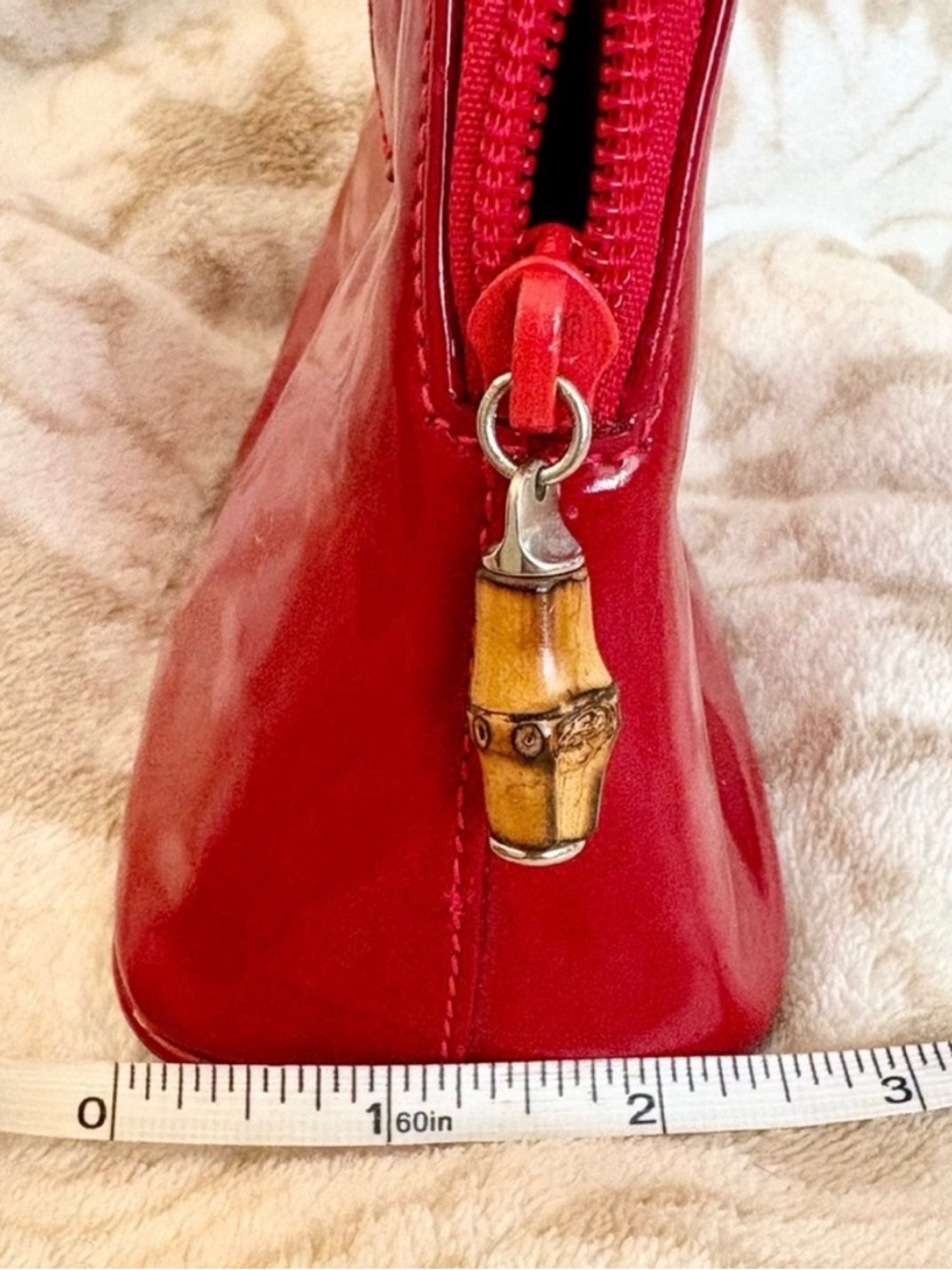 Gucci Red Patent Mini Bag with Bamboo Top Handles - Picture 3 of 12